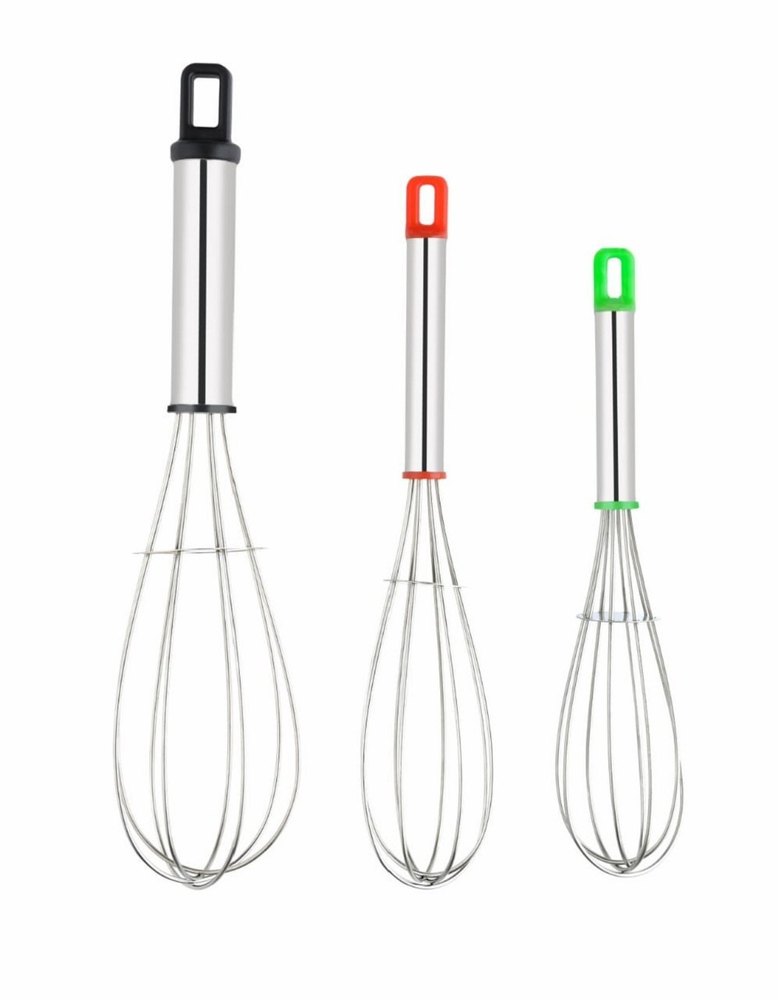 Matte Reguler SS Plastic Handle Wire Whisk