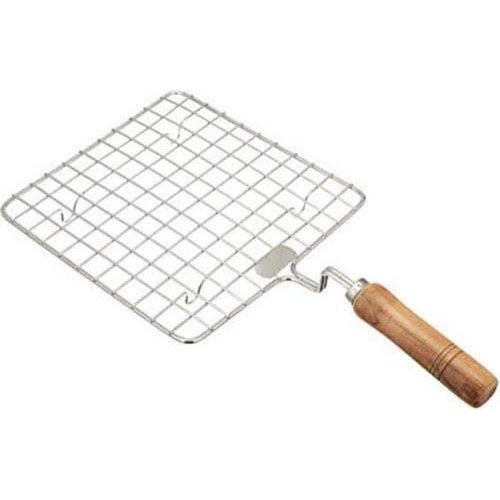 Polished Silver Stainless Steel Papad Wire Roaster, For Household And Restaurants