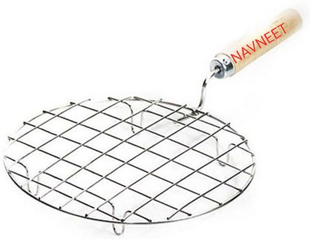 Silver Stainless Steel Papad Jali Square, For Use To Rost