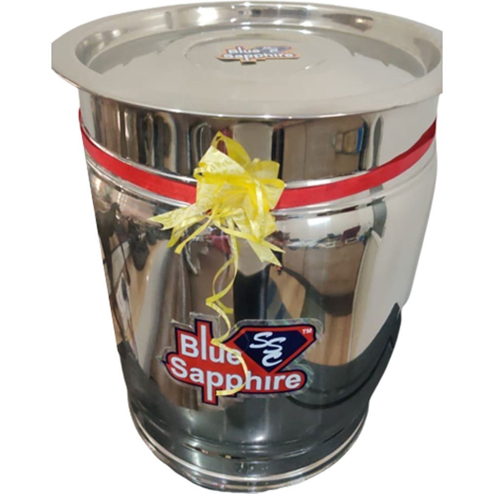 5mm Food Products 15kg Stainless Steel Pawali Drum, For Kitchen