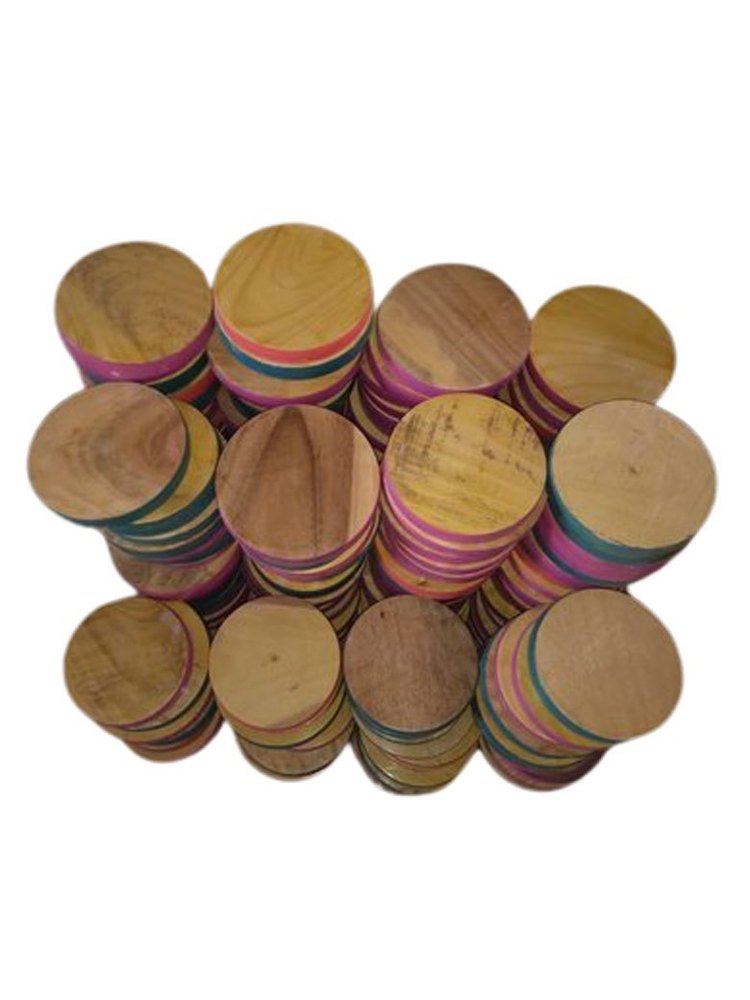 Brown 9 Inch Pine Wood Chakla, For Home, Restaurant