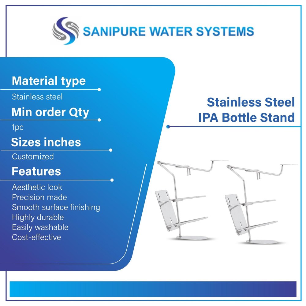 Silver Stainless Steel IPA bottle stand, For Pharma