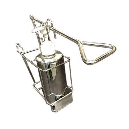 SS 304 IPA Stand With Bottle - Silver Polished, Box
