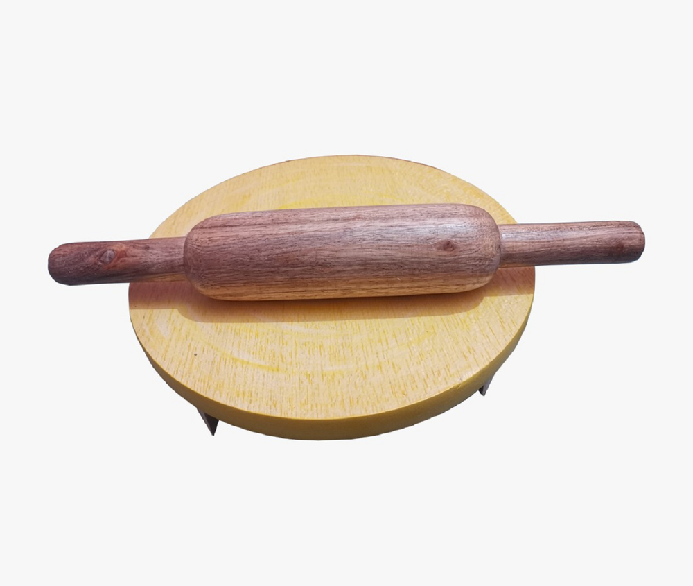 Paacchi Perfect Finishing Chakla & Belan Set 10 Inches Wood, For Kitchen Use