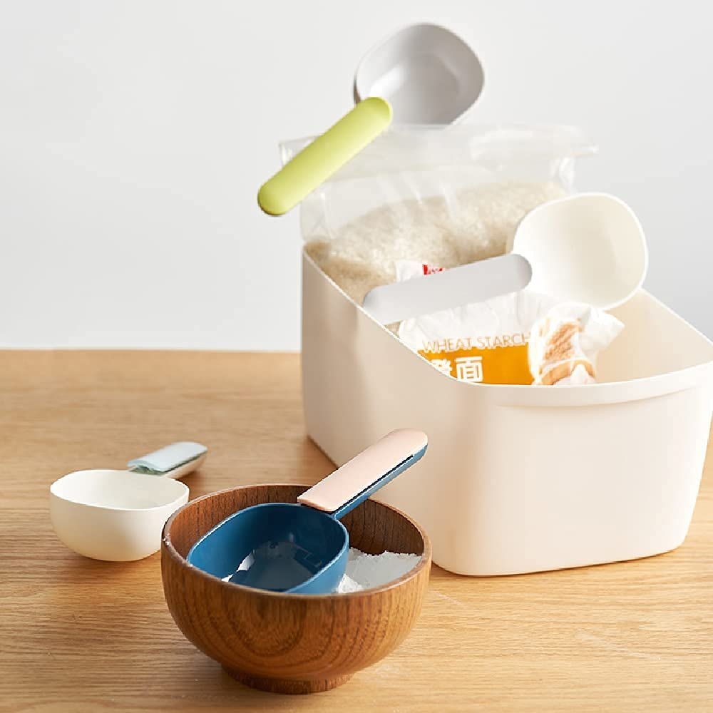 Good Multicolor Qolixs Kitchen Household Scoop Rice Spoon with Sealing Clip, For Home
