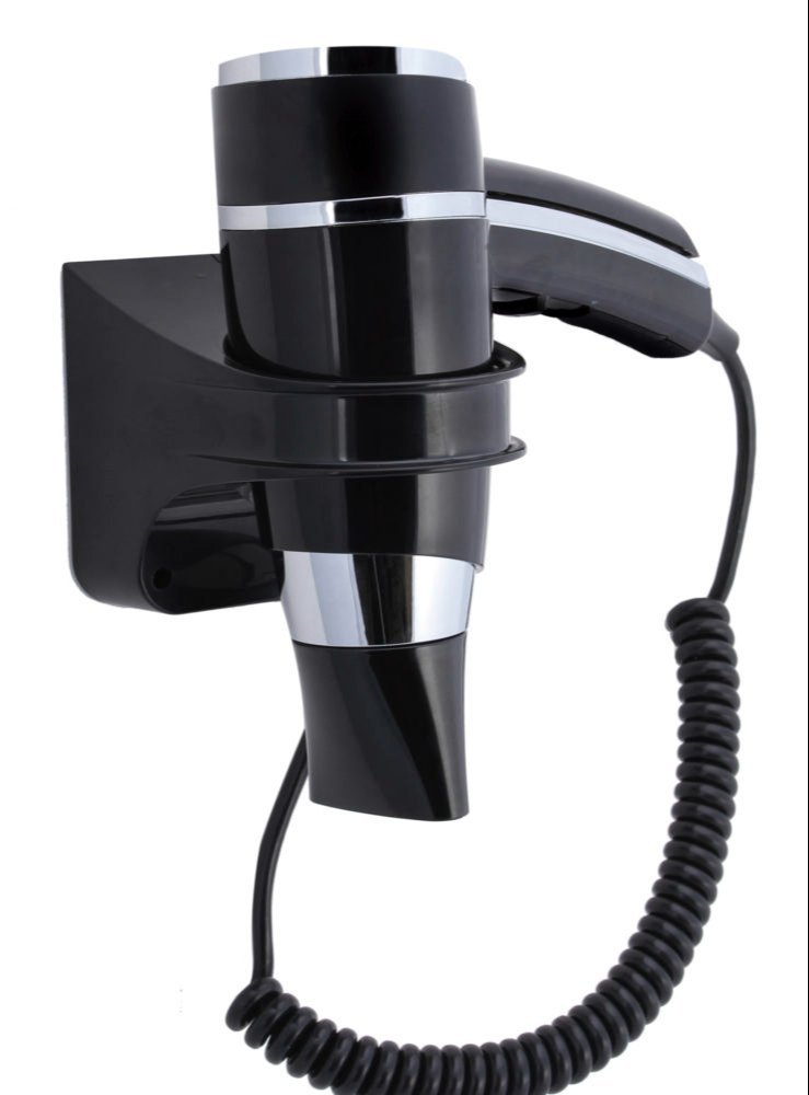 JVD BRITTONY BLACK + WALL-MOUNTED HOLDER