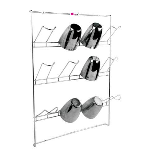 Silver Wall Mounting Glass Holder