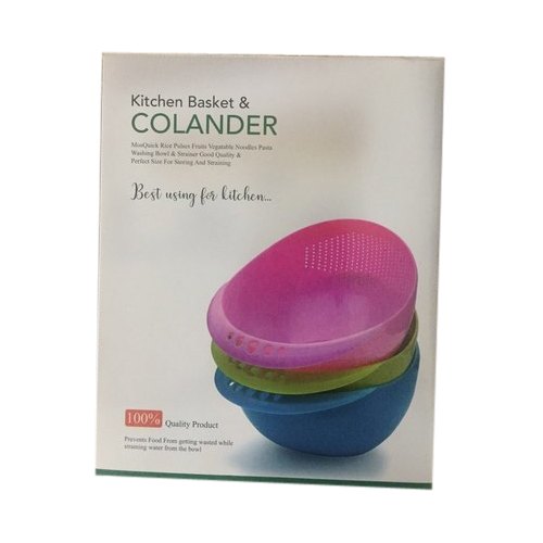 Plastic Kitchen Colander, Packaging Type: Box