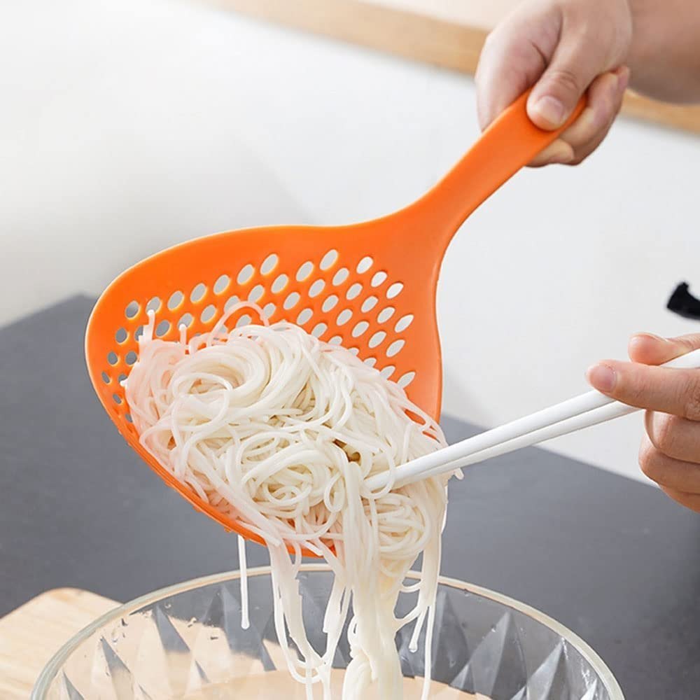 Orange Plastic Spoon Colander, For Kitchen