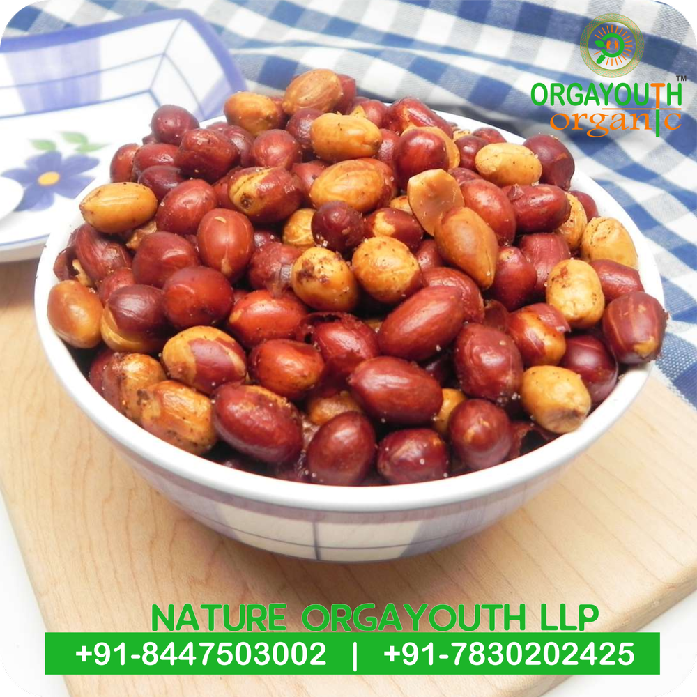 Whole Salty Certified Organic Roasted Groundnut / peanut, Packaging Type: Bags