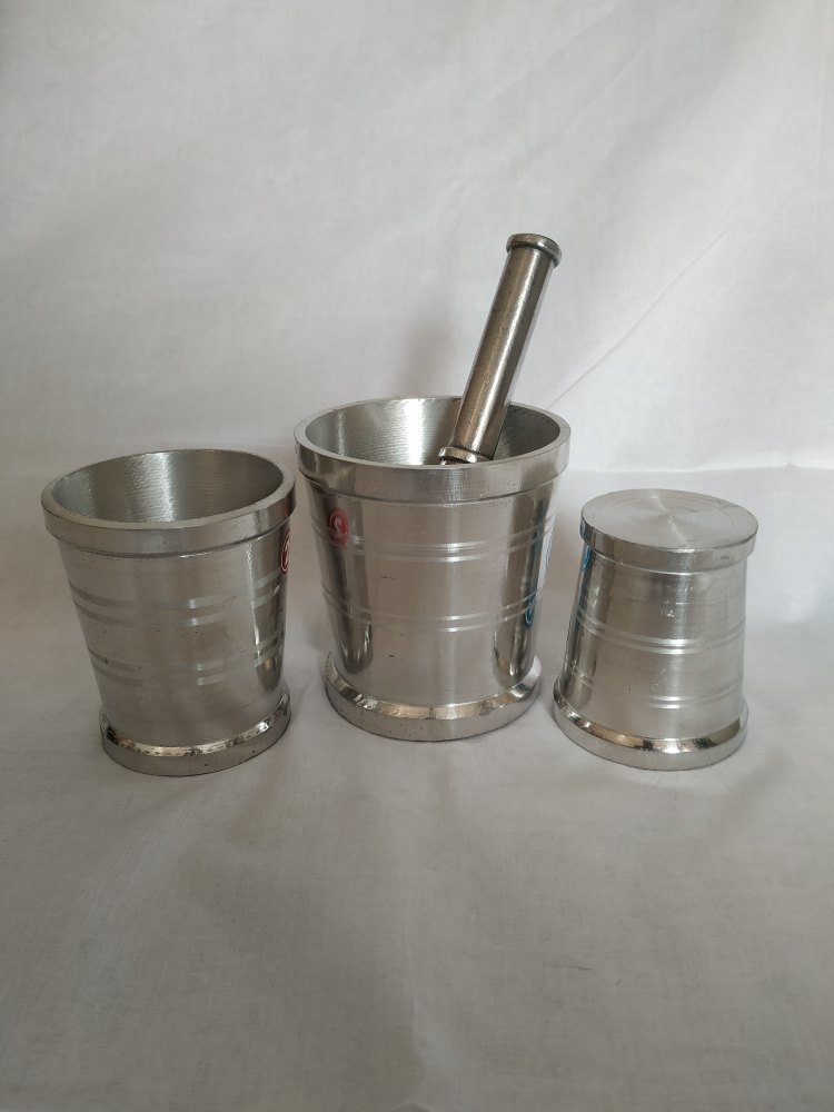 Round Silver Aluminium Khal Batta, For Hotel