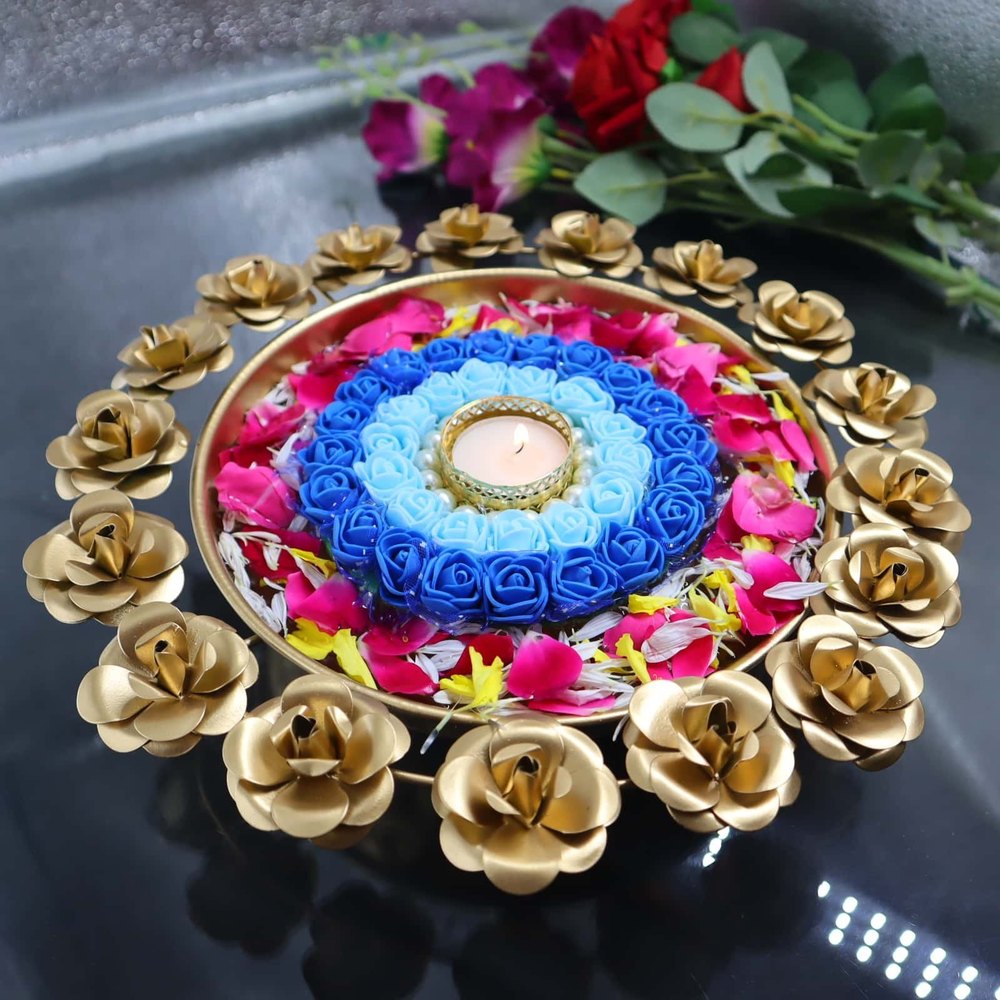 Golden iron Decorative Urli, For Home
