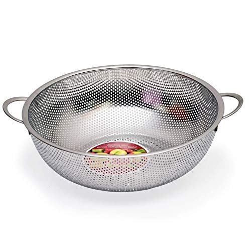 Stainless Steel Kitchen Fruit Vegetable Rice Washing Baskets Noodles Pasta Washing Bowl Strainer