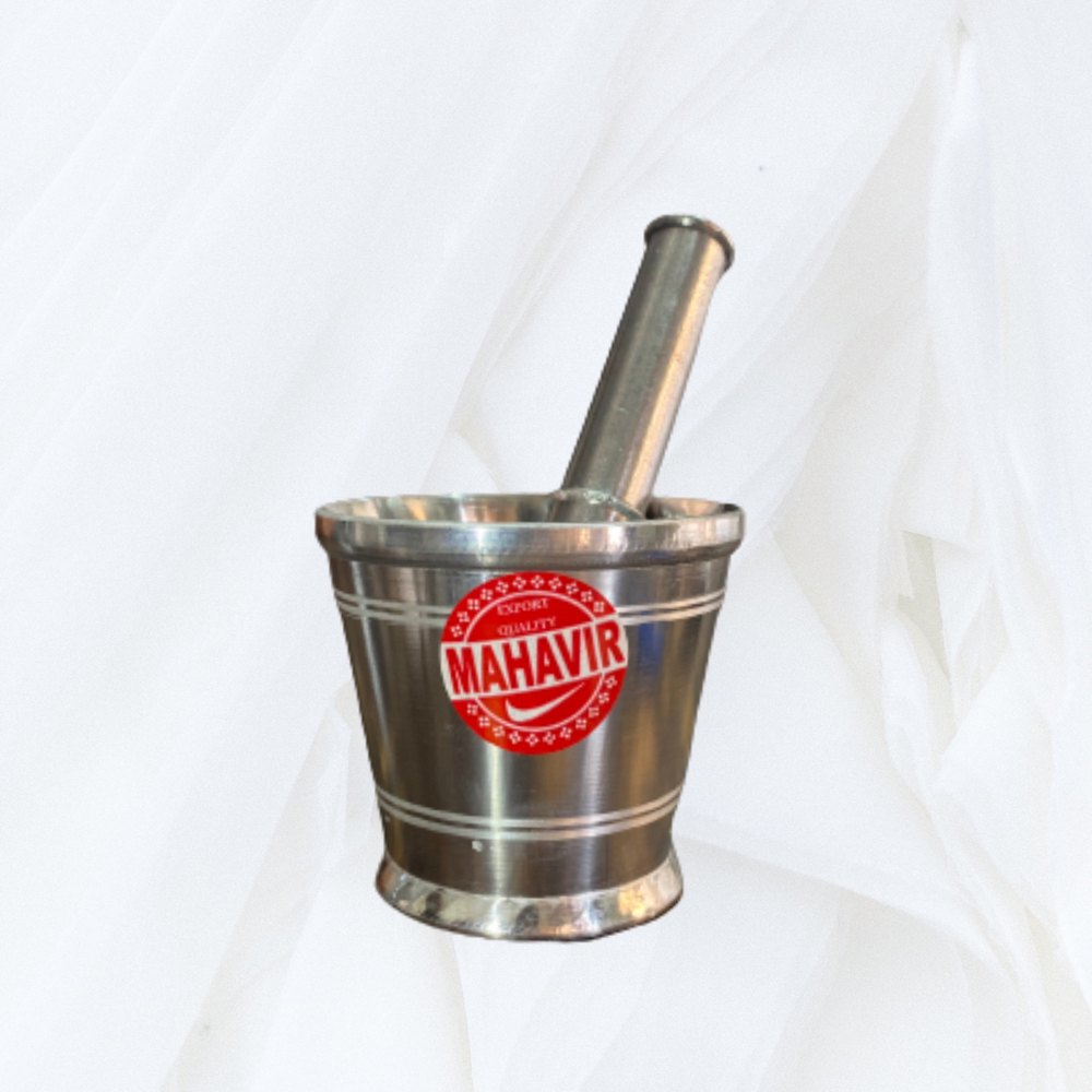 Silver Round Aluminium Khal Dasta