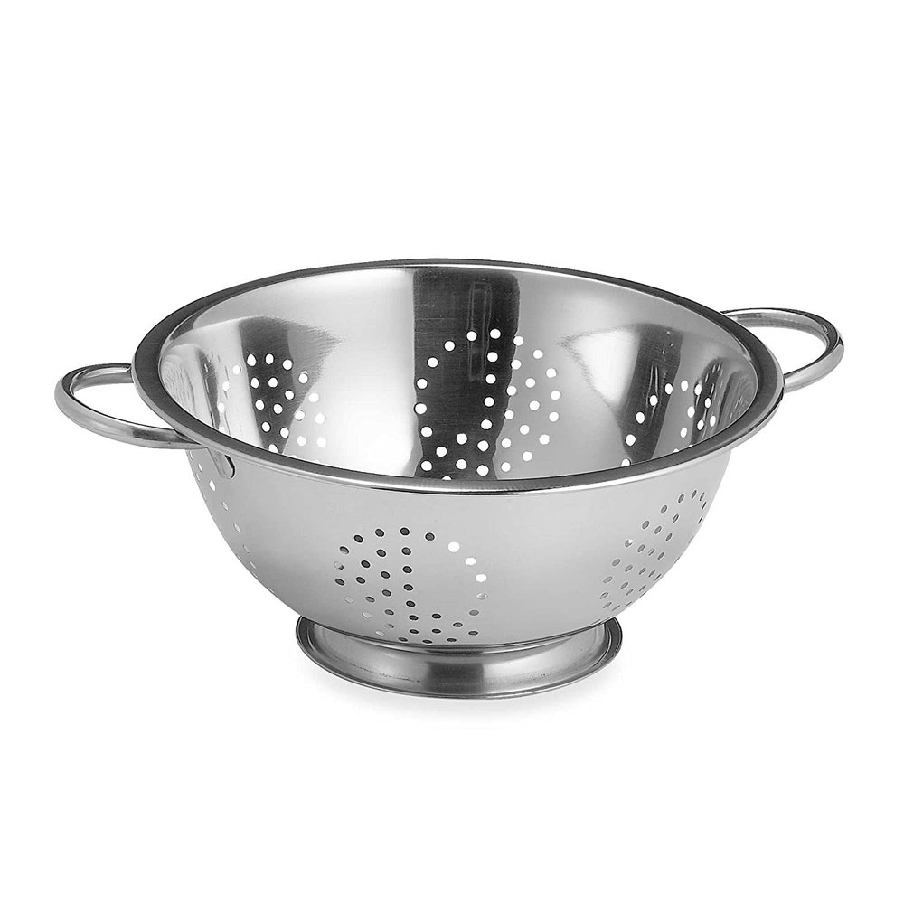 Silver Plate Holder Stainless Steel Colander, For Hotel/Restaurant