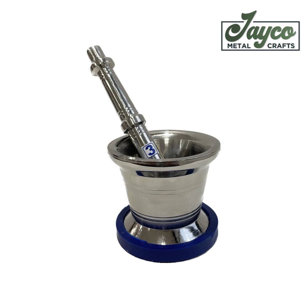Silver And Blue Stainless Steel Khalbatta