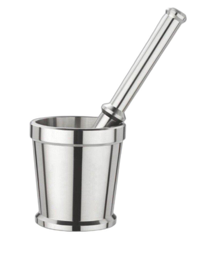 Silver Round Stainless Steel Khalbatta Set /okhali/hamamdasta, For Kitchenware, White Box