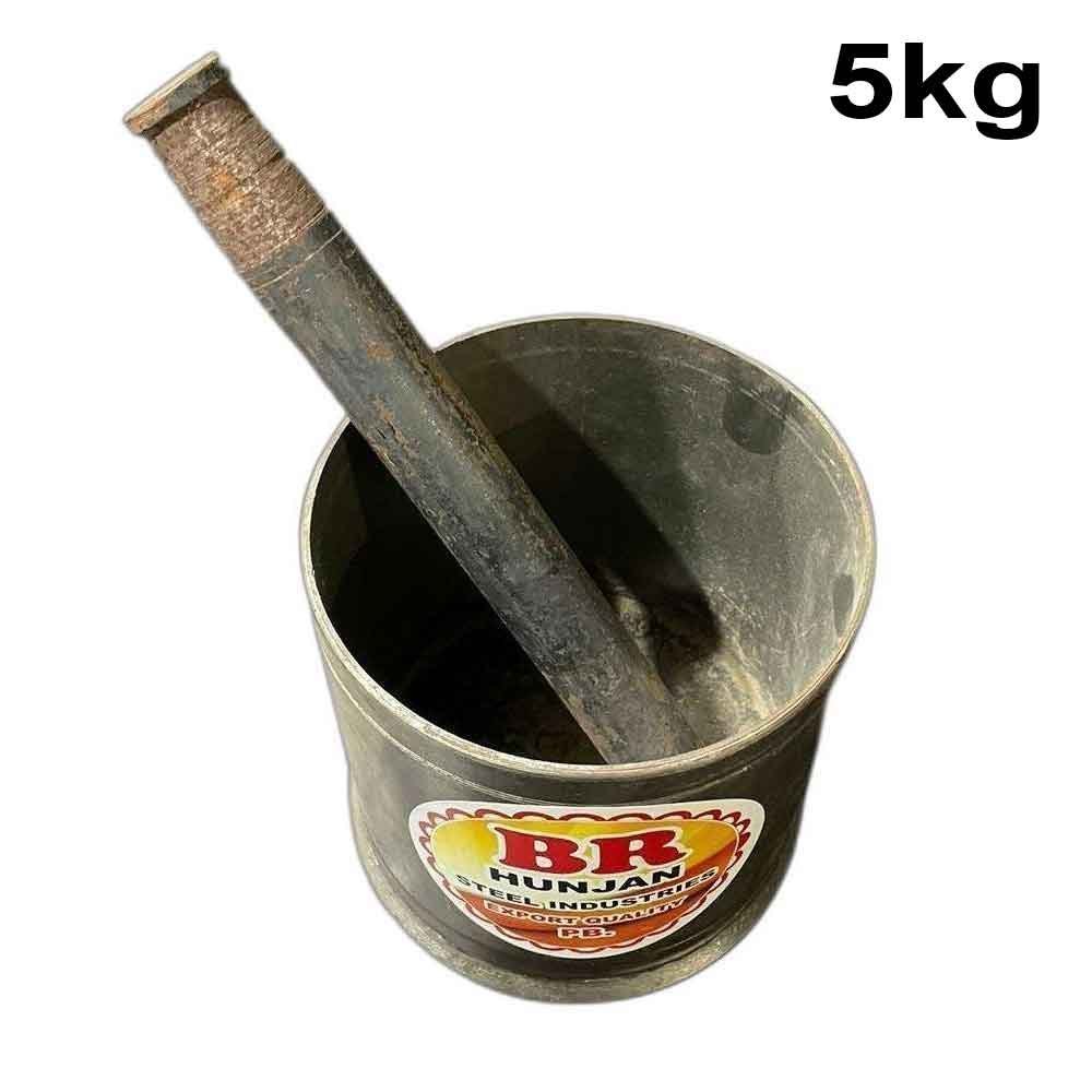 Silver 5kg Stainless Steel Khalbatta, For Home