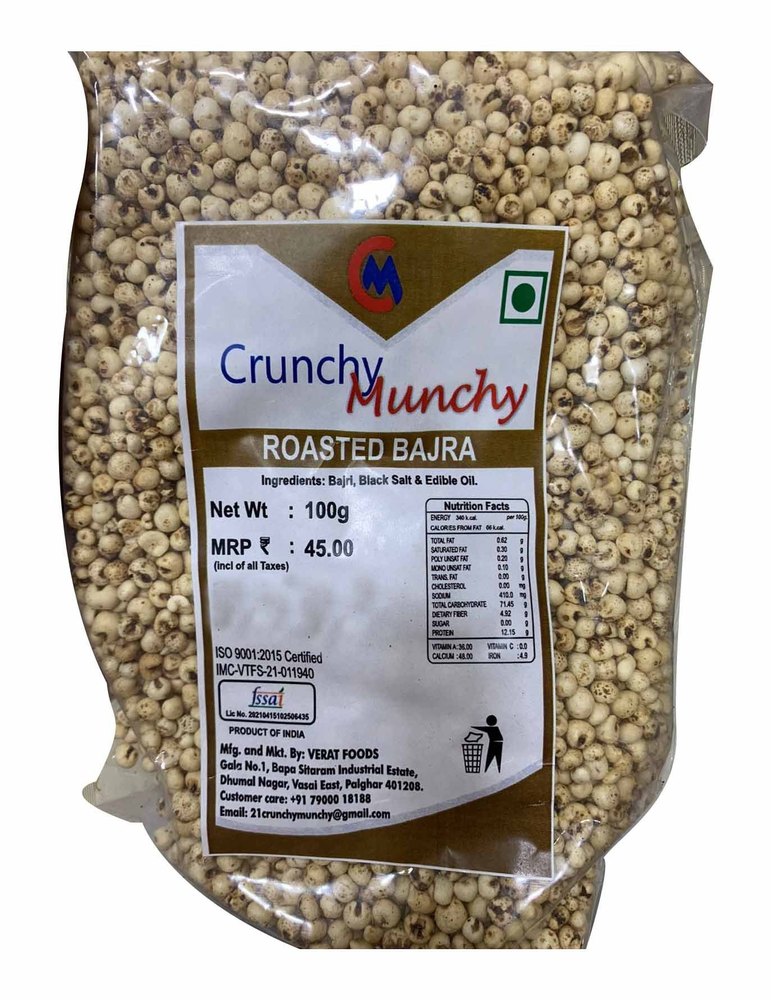 Salty Crunchy Munchy Roasted Bajara, Packaging Size: 100 Grams, Packaging Type: Packet
