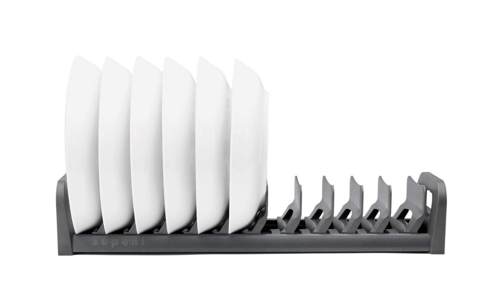 Gray Stainless Steel Plate Holder ABS, For Kitchen