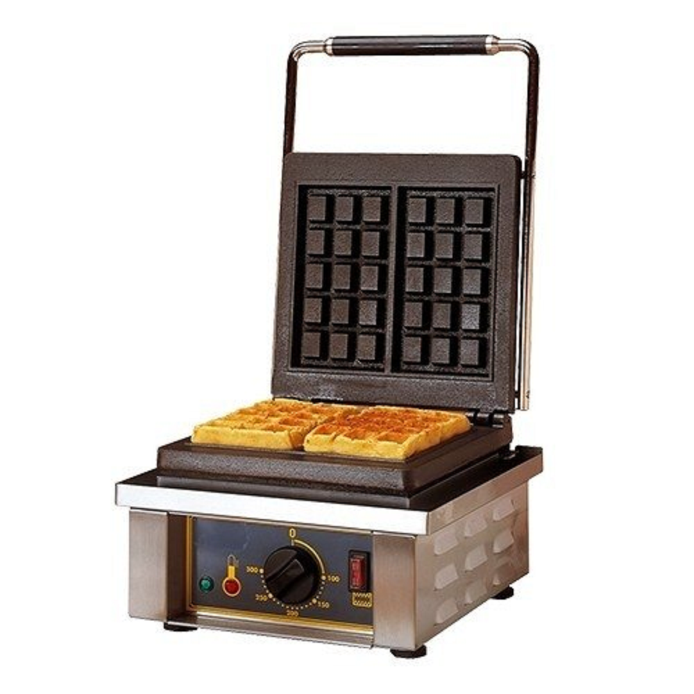 Stainless Steel Rectangular Roller Grill Waffle Iron, For Commercial