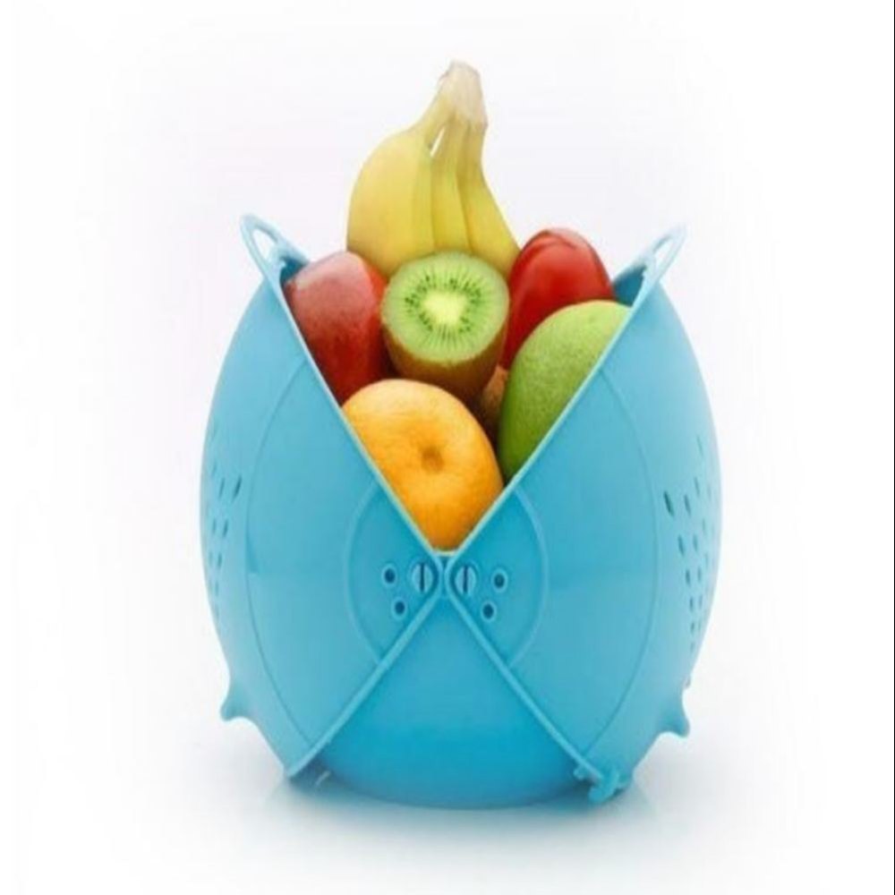 Plastic Drainer/colander With Lid (blue)