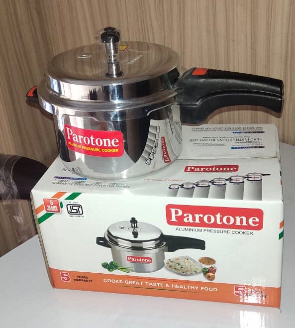 parotone ISI Aluminium Pressure Cooker, Capacity: 5 Litr, Size: 5. Litr