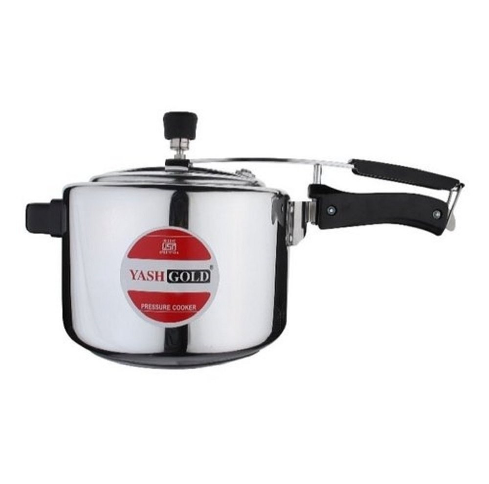 Silver Aluminium Yash Gold Aluminum Regular Heavy Base Pressure Cooker, For Home, Capacity: 3 L