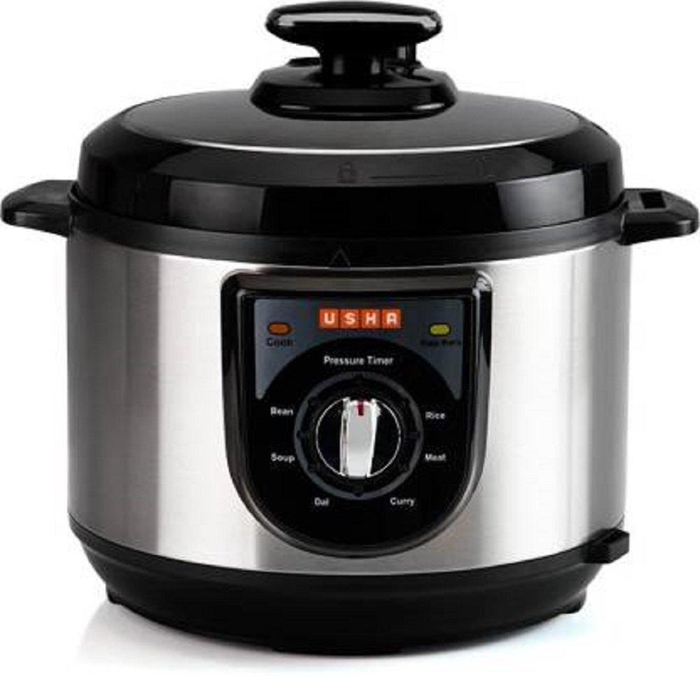 3650 Capacity(Litre): 2 L Usha Electric Presssure Cooker, BlackAnd Silver