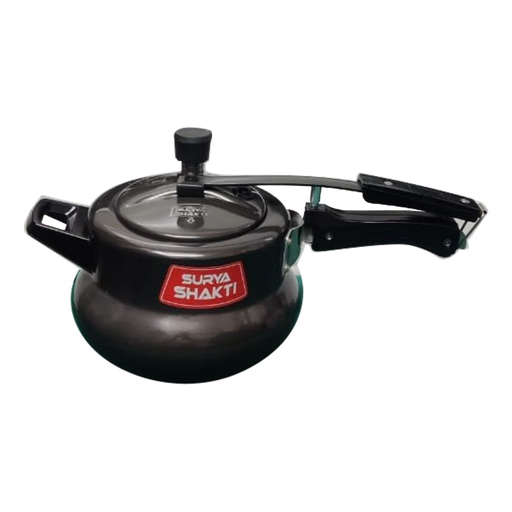 Surya Shakti Black 3.5 Litre Hard Anodized Aluminium Pressure Cooker, For Home
