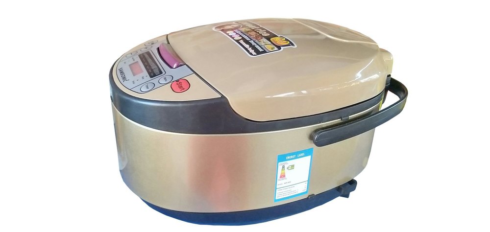 SAMSONIC Silver Digital Rice Coocker, For Home, Size: Medium