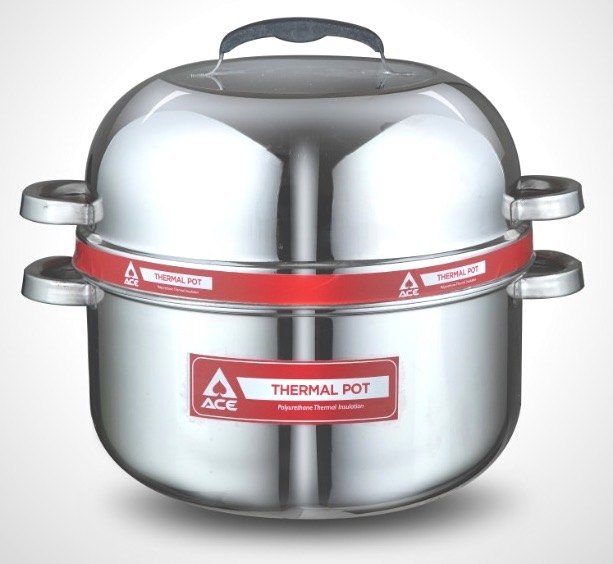 Ace Mirror Finish Thermal Rice Cooker, For Home and Hotel, Size: 1.0 Kg, 1.5 Kg And 2.0 Kg