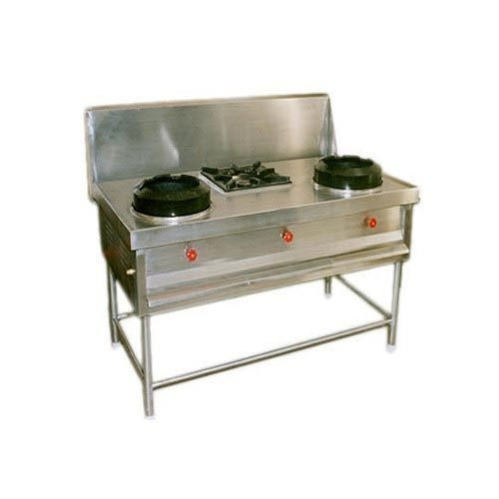 3 Stainless Steel Cooking Range, For Kitchen
