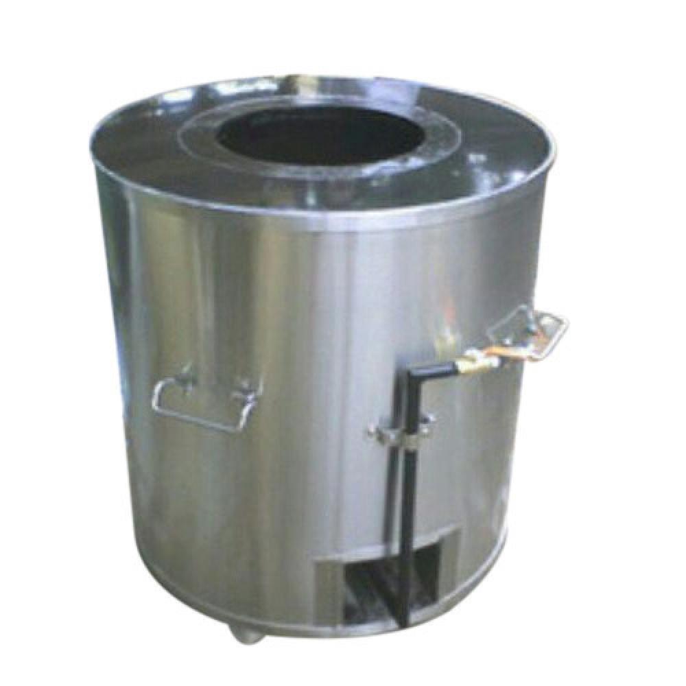 One SS Drum Tandoor, For Restaurant, Shape: Round