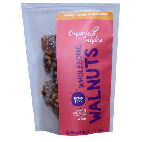 Organic Origins Walnuts Honey Roasted With Sesame