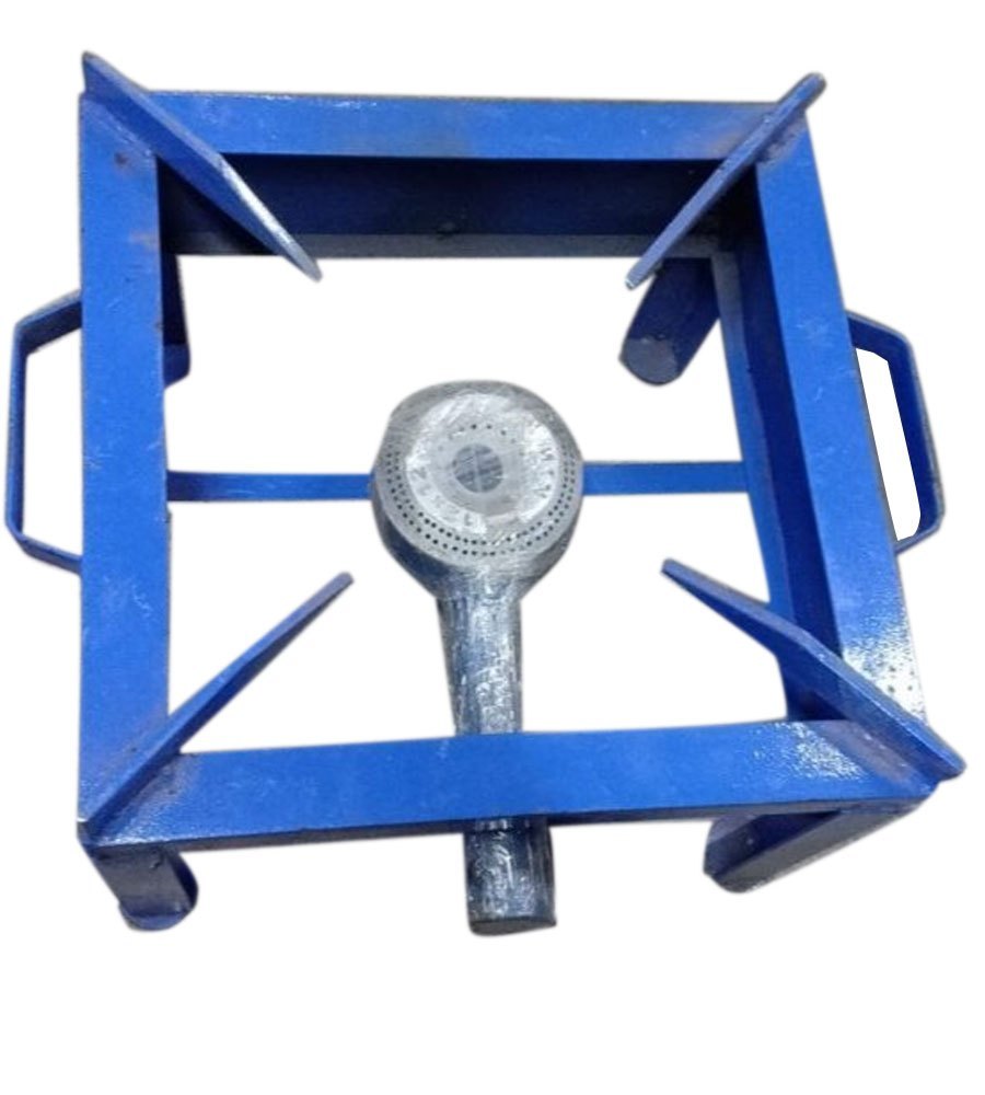 Single Burner LPG 15x15inch MS Gas Bhatti, For Cooking
