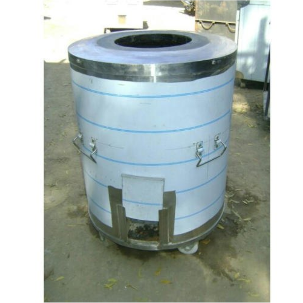 1 Gas/Charcoal Stainless Steel Round Tandoor, For Commercial