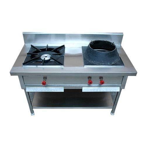 LPG Gas S.S. Two Burner Chinese Range, For Commercial