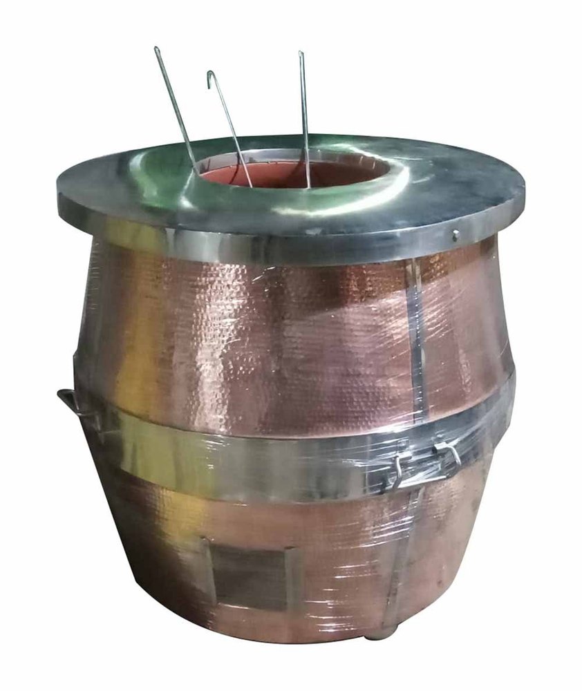 Commercial Cooking Range Round Copper Tandoor, For Restaurant