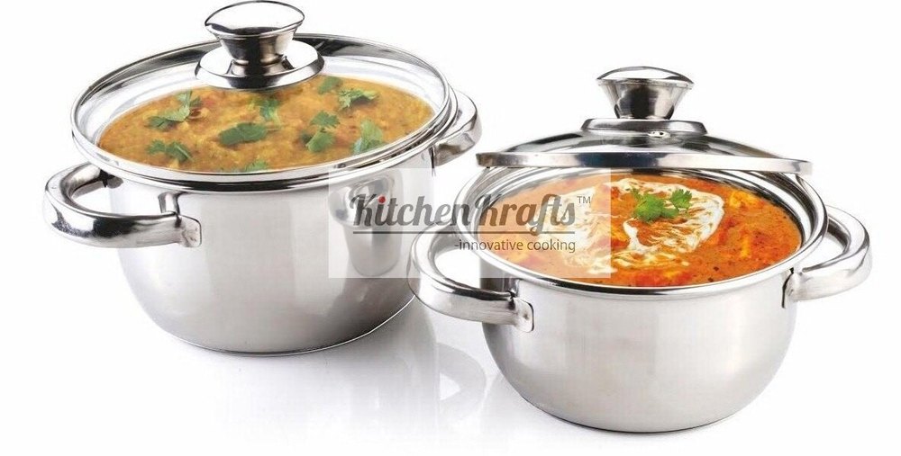 Kitchen Krafts Stainless Steel 2 Pcs Dutch Oven
