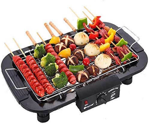 Electric Barbeque Grill Tandoor 2000W for Outdoor/Indoor Cooking (Black)