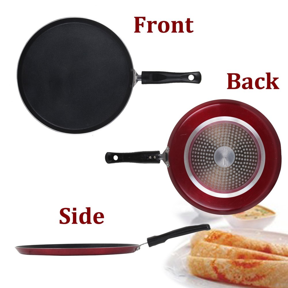 Eurosleek Black Non Stick Induction Base Dosa Tawa 4mm, For Home