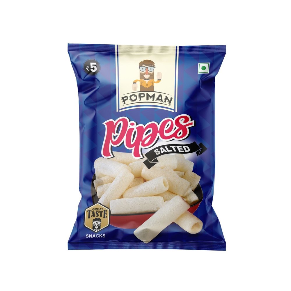 Popman Popmam Salted Pipe Fryums, Packaging Size: 15gm