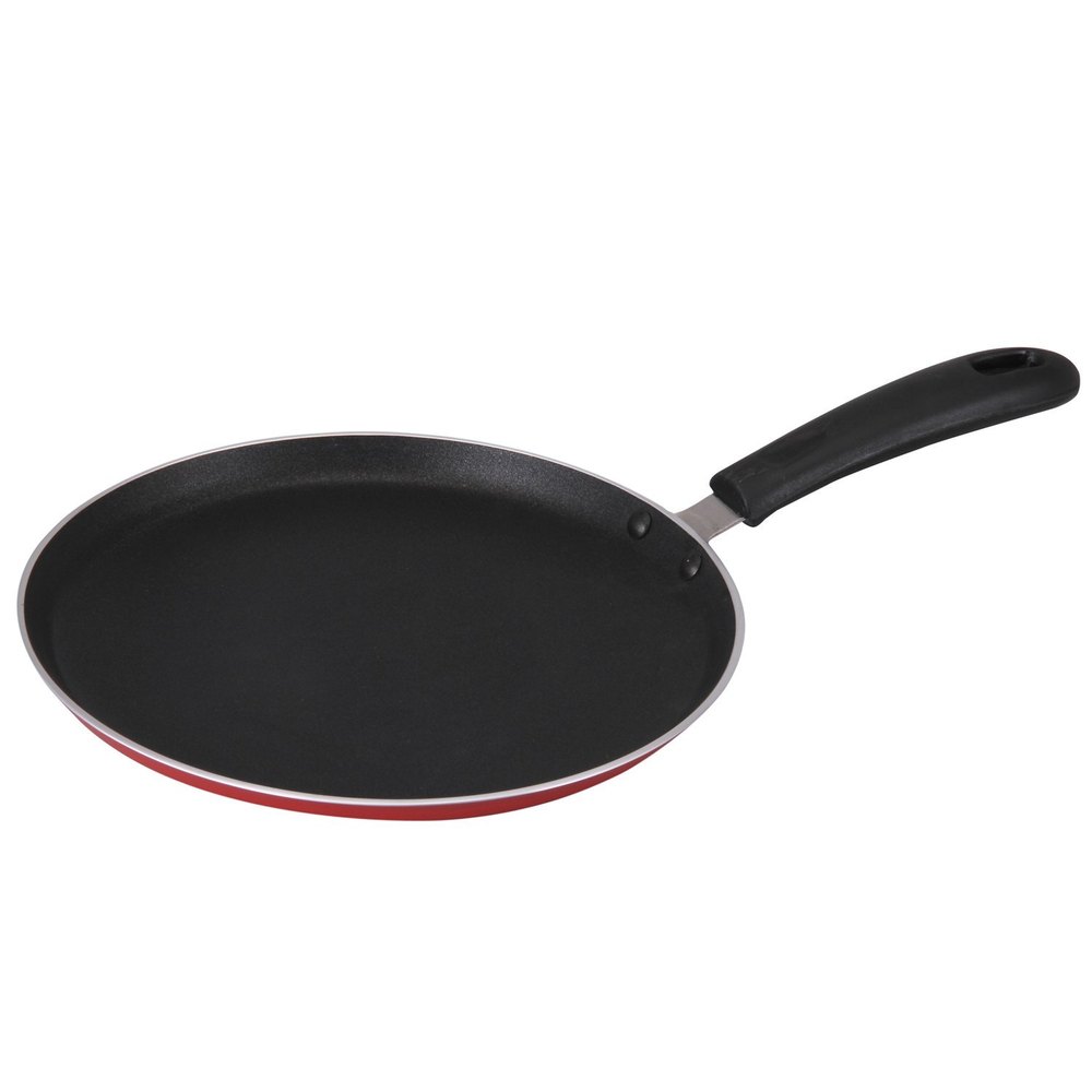 Black Aluminium Quba Non Stick Flat Dosa Tawa For Home