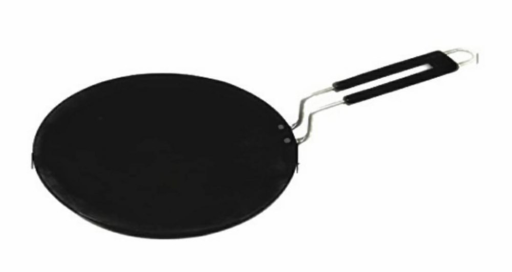 Black Aluminium Hard Anodized Chapati Tawa, For Home, Size: Standard