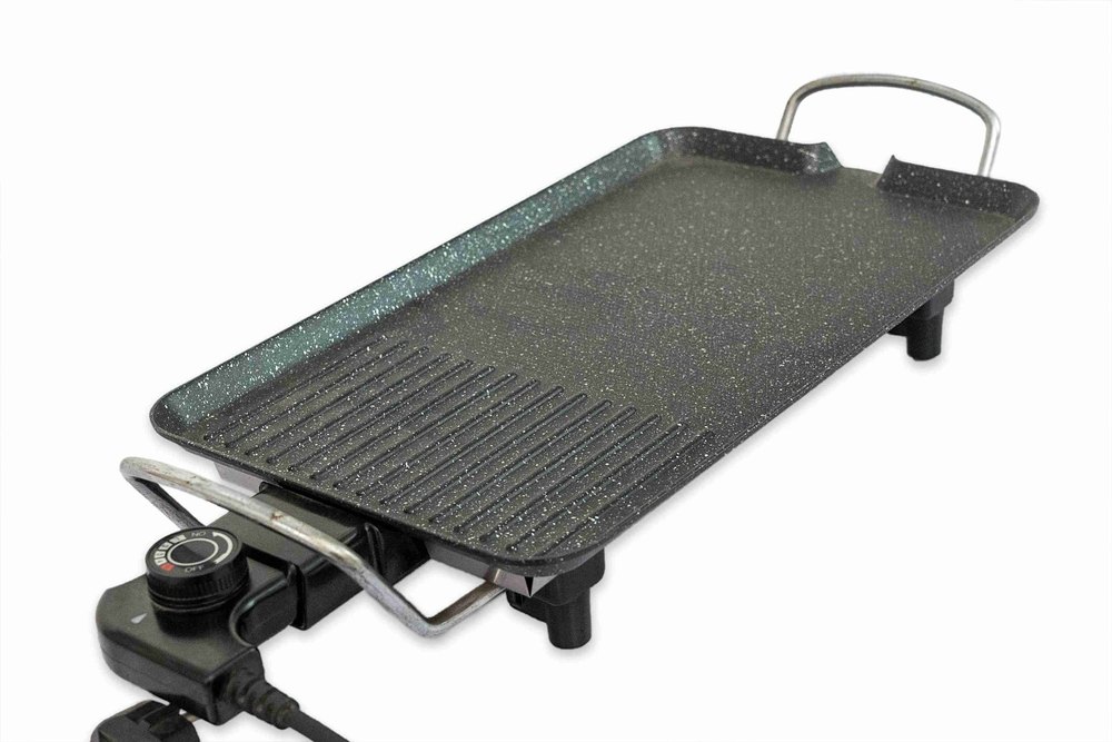 Black, Silver Stainless Steel Electric Grill Tawa, For Hotel And Catering, Grade: SS 304