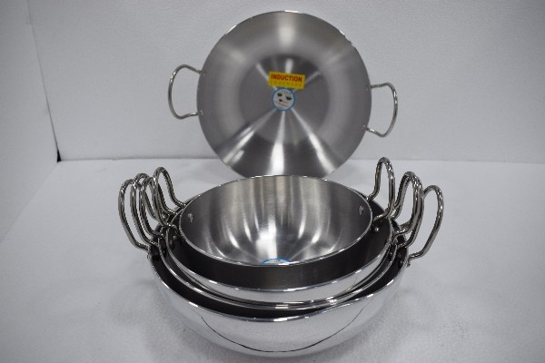 Sheetal Silver Aluminium Kitchen Kadai