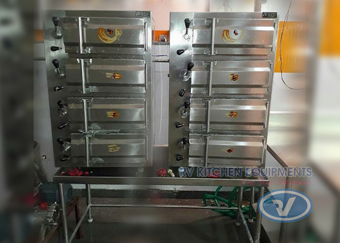 SS Rectangle RV Idly Steamer, For Restaurants, Capacity: 600 Idly/Shift