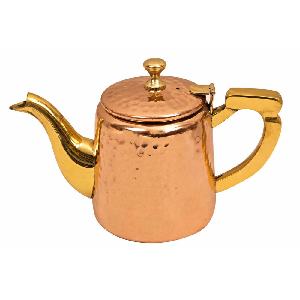 Natural Round Copper Tea Kettle, For Restaurant