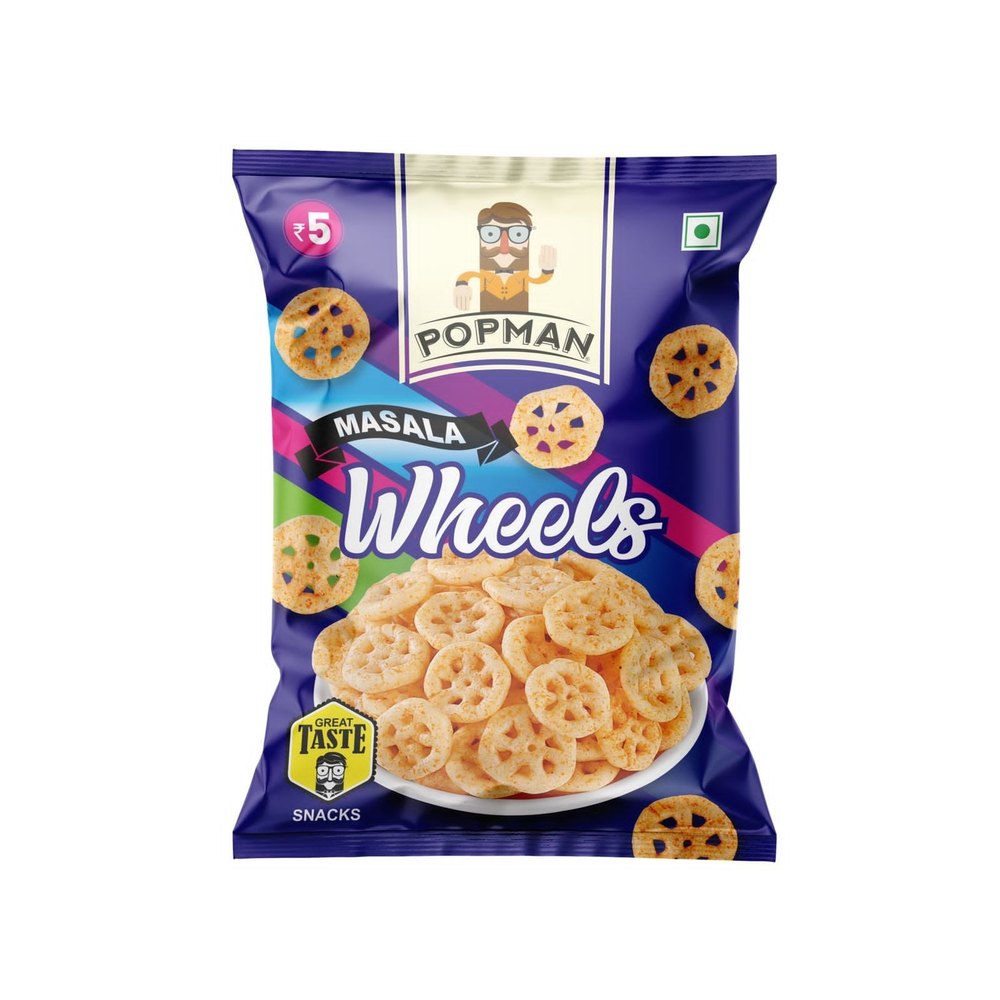 Round Popman Masala Wheels, Packaging Type: Packet, Packaging Size: 12 gm